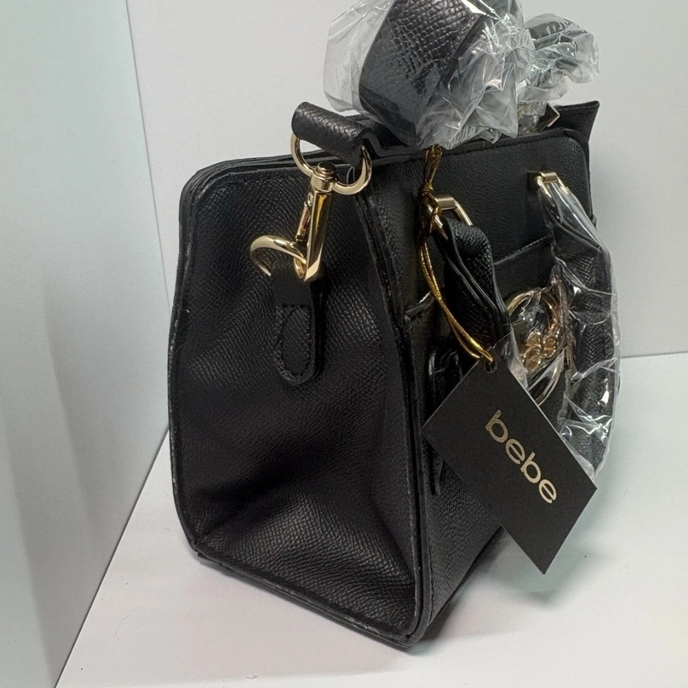 Bebe Leilani Black Crossbody Bag with Gold Accents - Picture 4 of 7